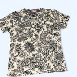 Preview International Black Floral Print Tee